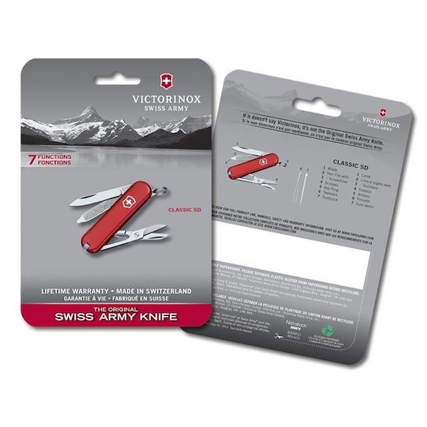 Swiss Arms Swiss Army Brands VIC-56011 2019 58 mm Victorinox Classic SD Pocket Knife; Red VIC-56011 - main